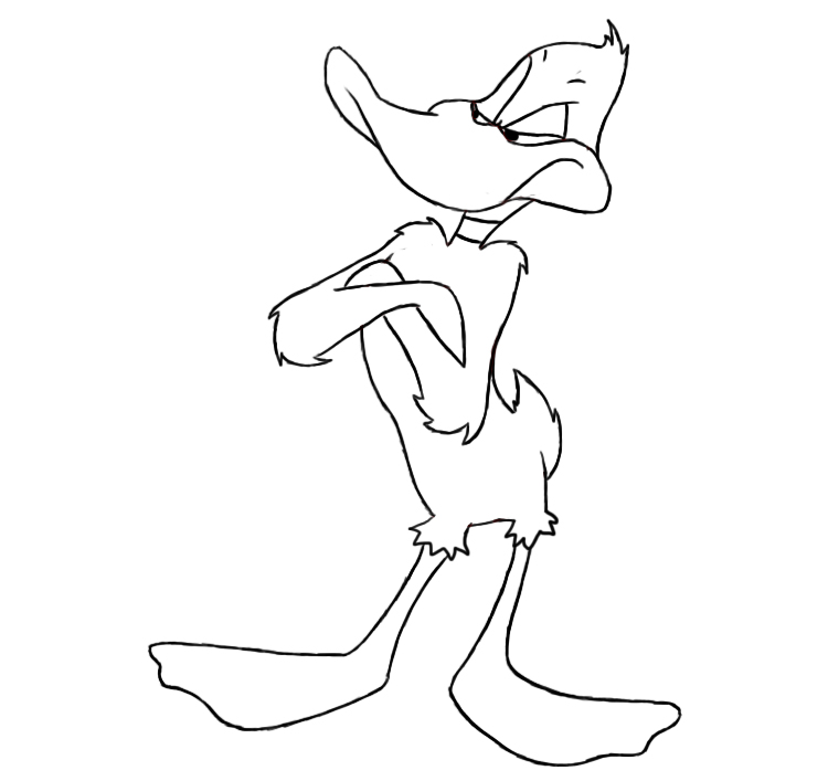 750x707 How To Draw Daffy Duck
