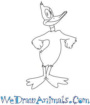 300x350 How To Draw Daffy Duck