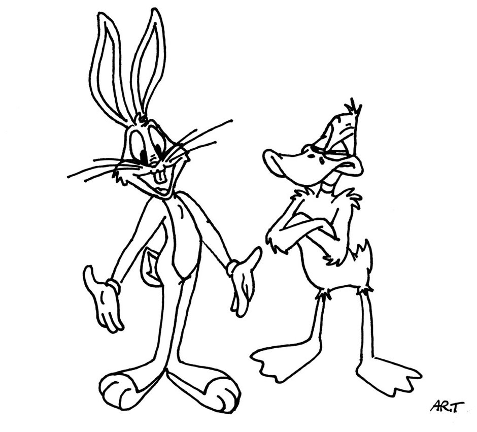 940x851 Bugs Bunny And Daffy Duck Lineup By Artis2awsome
