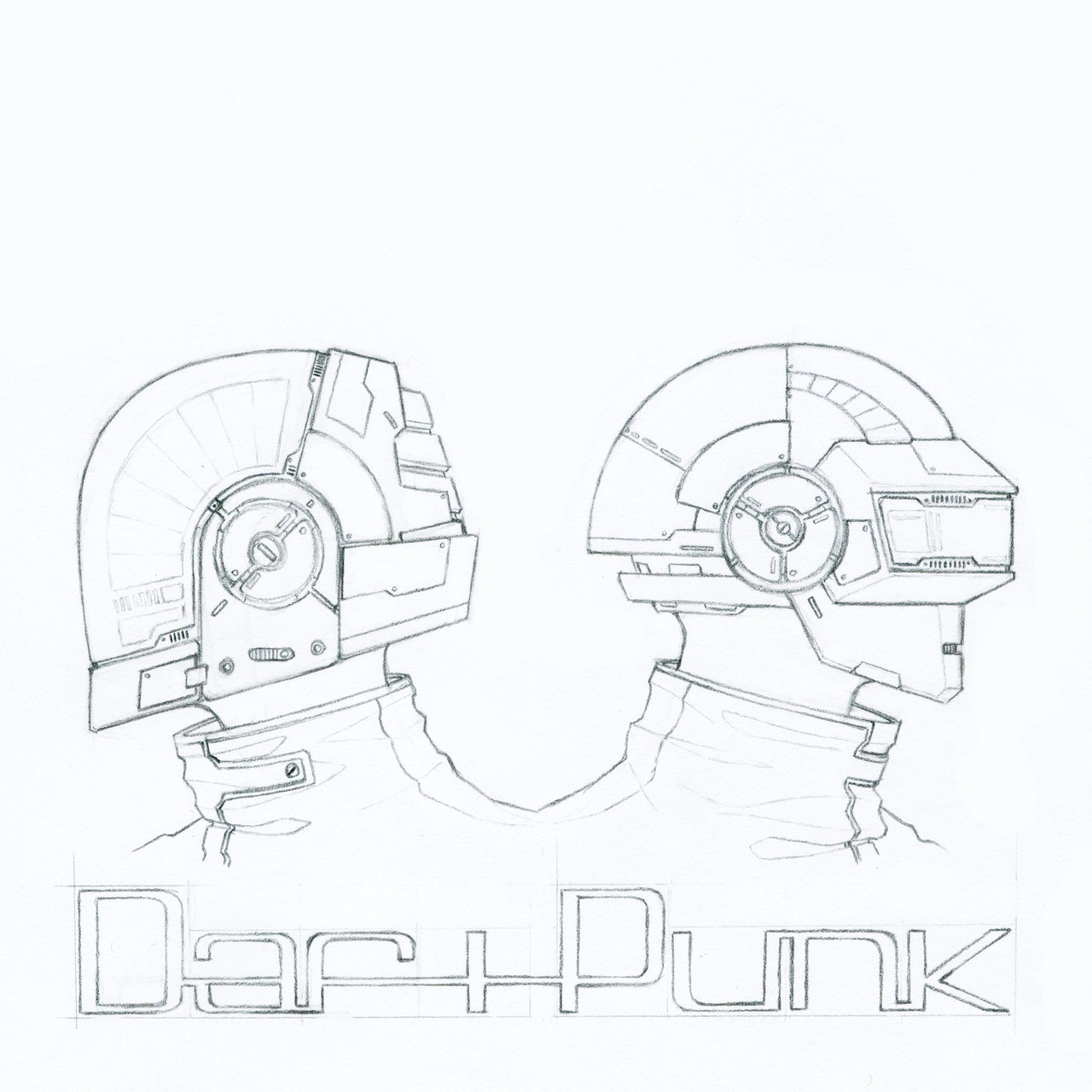 1280x1280 Daft Punk By Tekka Croe