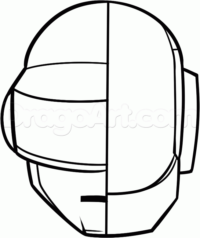 655x779 How To Draw Daft Punk Helmets, Step By Step, Music, Pop Culture
