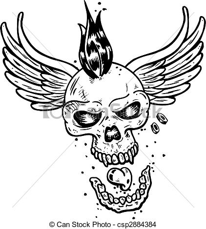 422x470 Punk Clipart Drawing