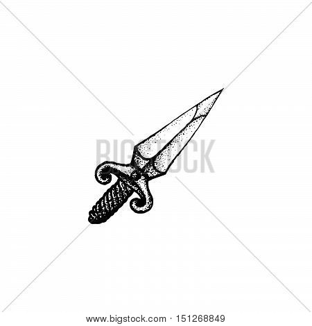 450x470 Vector Hand Drawn Dagger Vector Amp Photo Bigstock