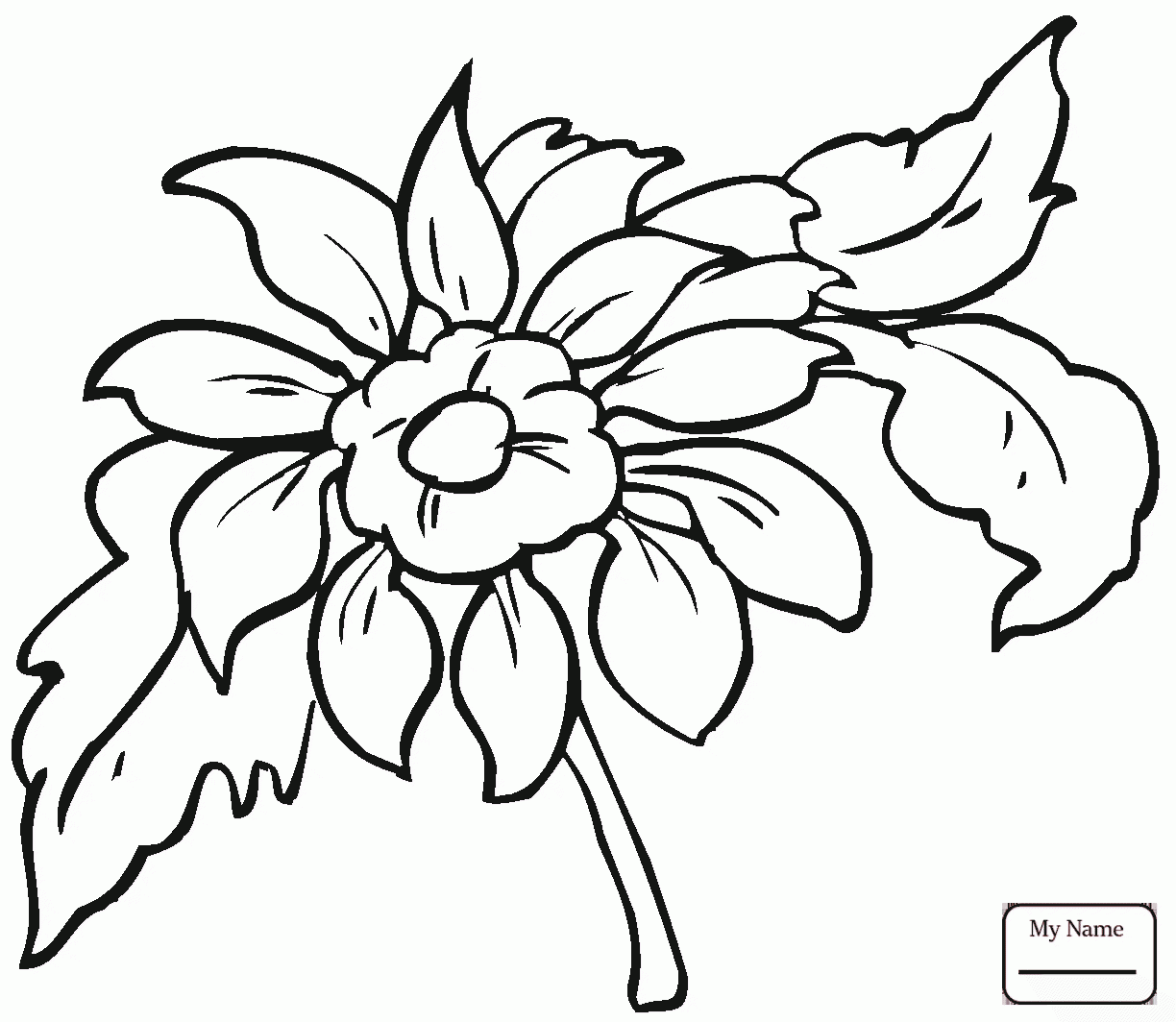 1224x1064 Coloring Pages For Kids Flowers Dahlias Dahlia 2