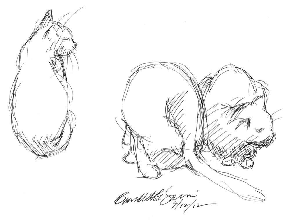 1000x761 Daily Sketch Reprise One And Two Make Three ~ The Creative Cat