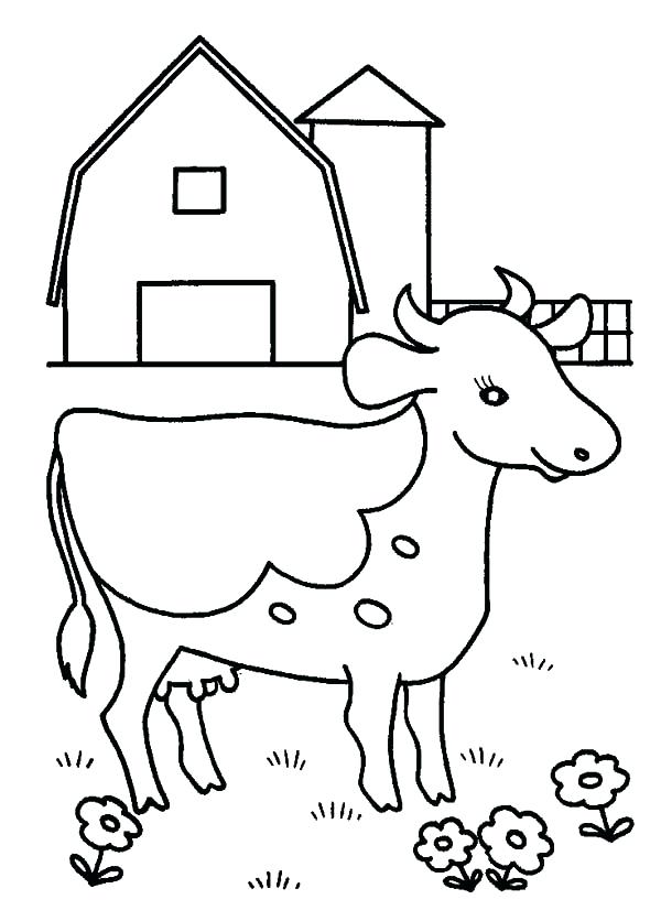 Dairy Cow Drawing at GetDrawings | Free download