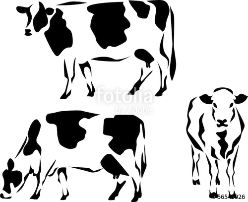 500x407 Stylized Dairy Cow Stock Image And Royalty Free Vector Files