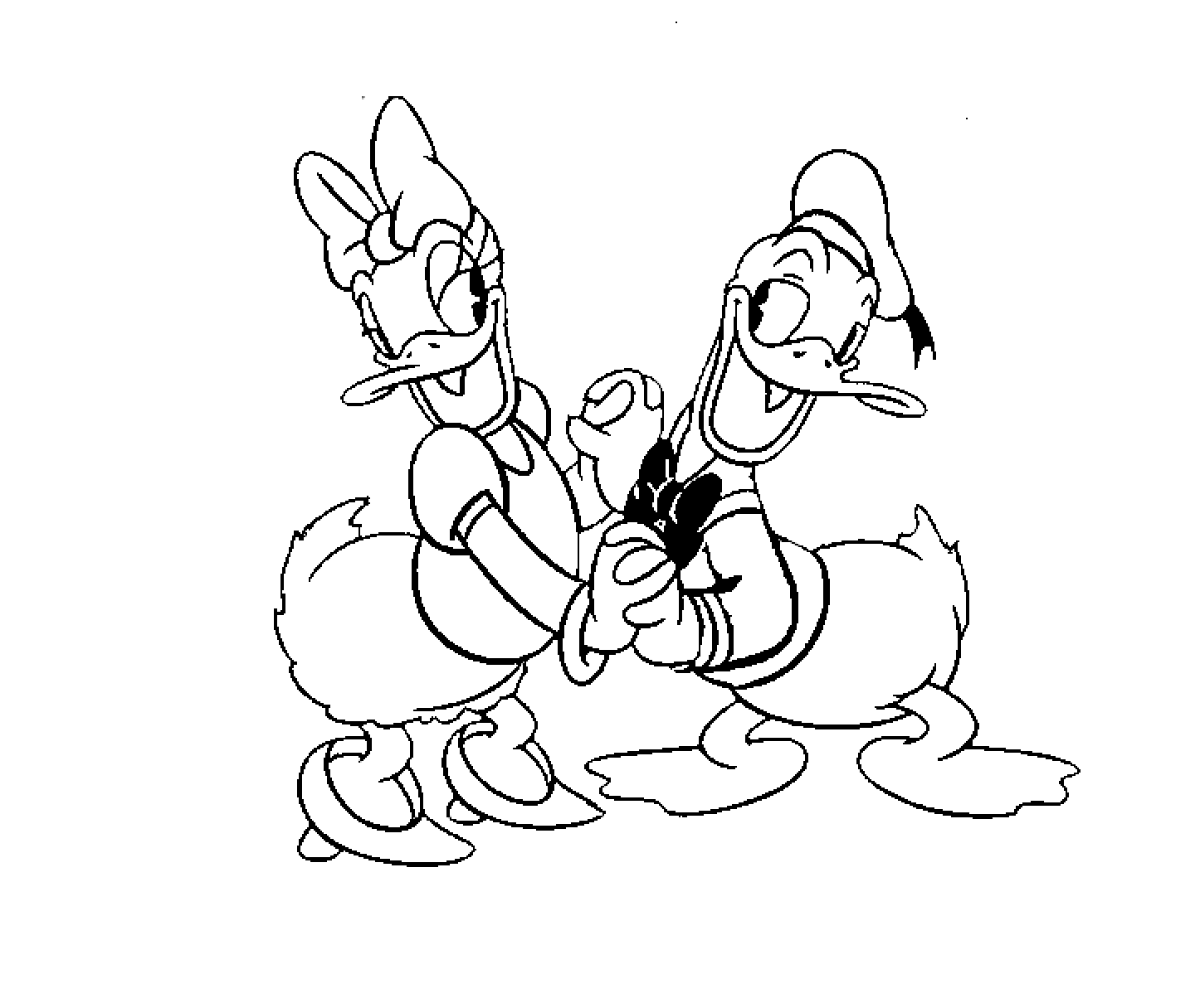 1446x1216 Colour Drawing Free Hd Wallpapers Donald And Daisy Duck For Kid