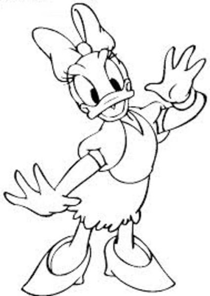 425x600 Draw Daisy Duck Coloring Goofy Coloring Pages