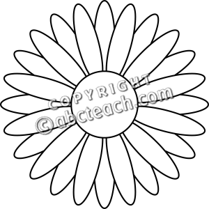 300x300 Daisy Flower Outline Clip Art