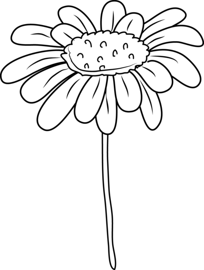 416x550 Daisy Flower Coloring Page