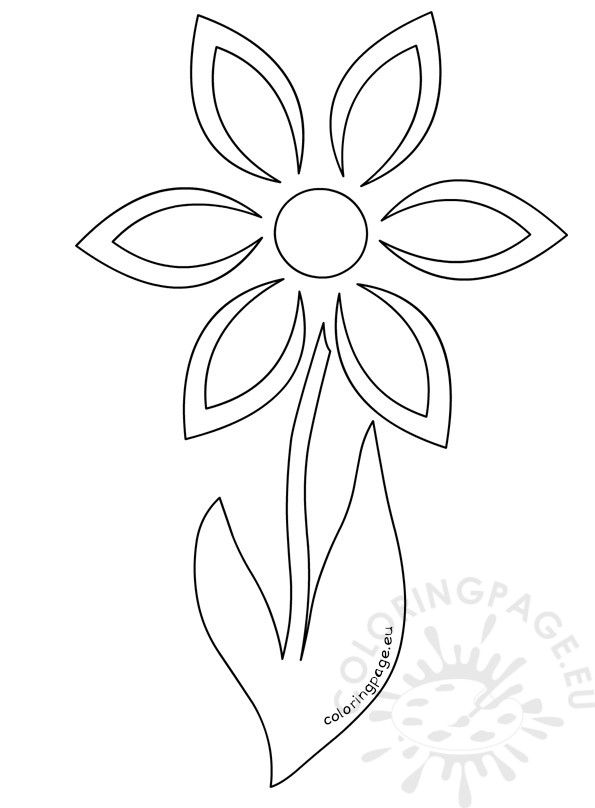 595x808 Daisy Flower Stem Template Coloring Page