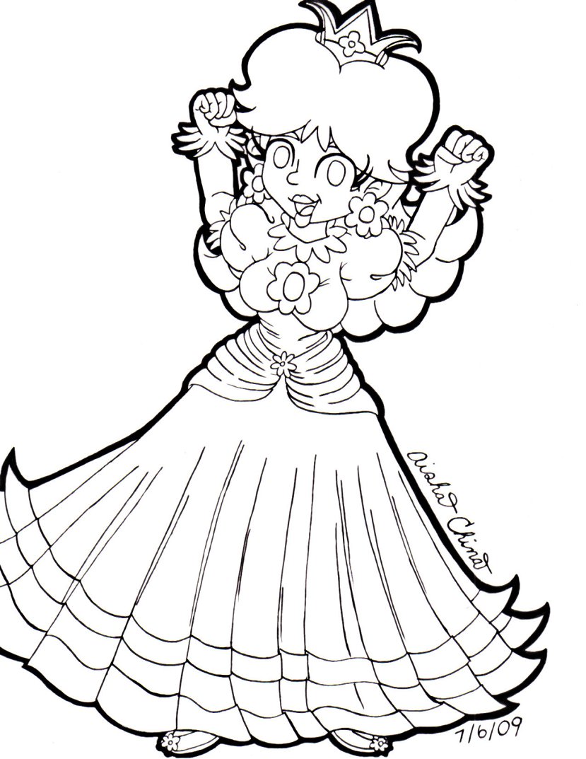 829x1073 Happy Happy Daisy Outline By Bowser2queen