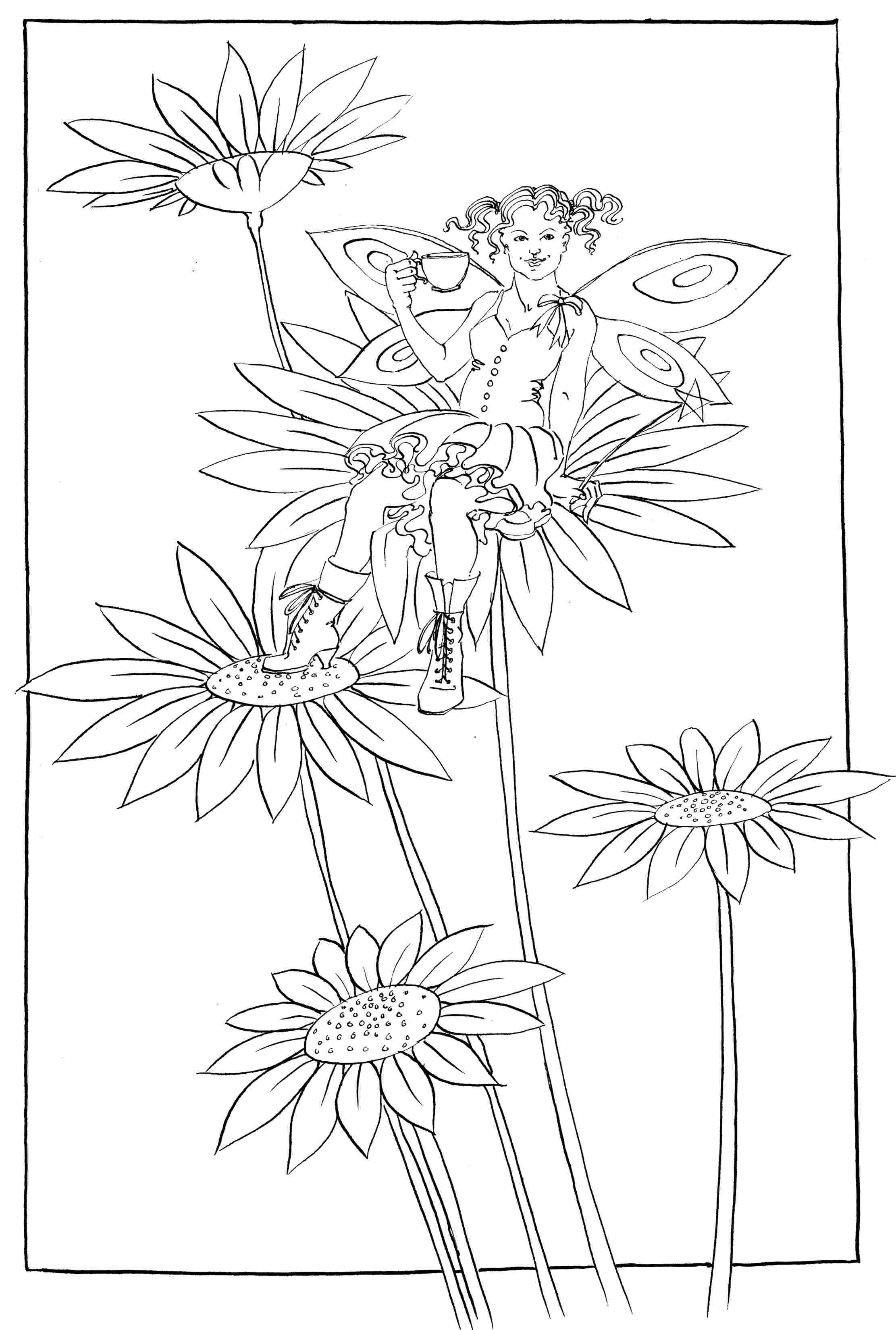 2223x3300 Daisy Boots Colouring In Drawing Suitable For Children