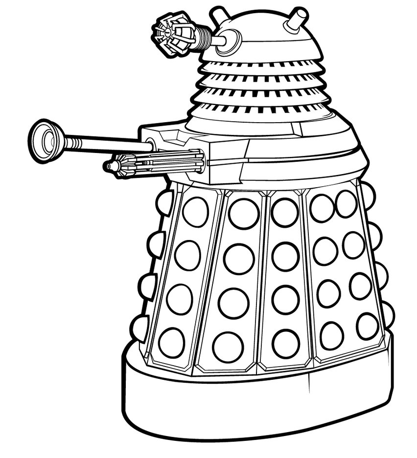 852x937 The Supreme Dalek Bw By Spgk