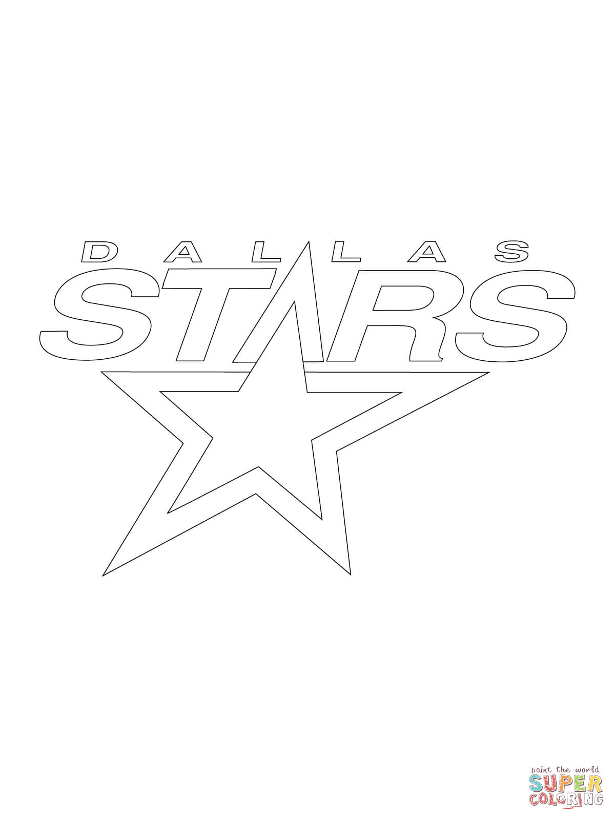 1200x1600 Dallas Stars Logo Coloring Page Free Printable Coloring Pages
