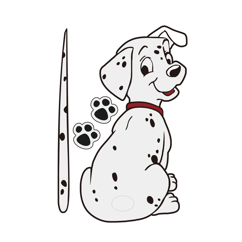 1000x1000 Rylybons Cartoon Funny Dalmatian Dog Moving Tail Sticker