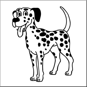 304x304 Clip Art Cartoon Dalmatian Dog Bampw I Abcteach