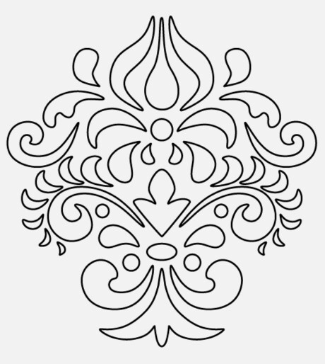 460x514 Damask Stencils Damasks, Stenciling And Embroidery