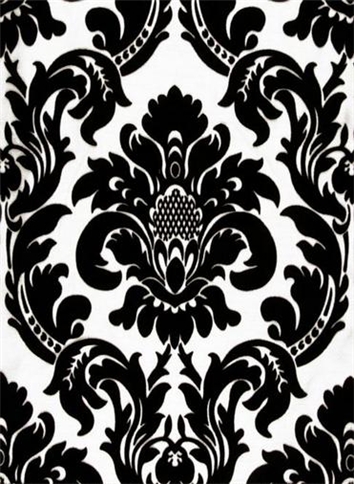 355x484 Dior Damask Black White Drapery Fabric