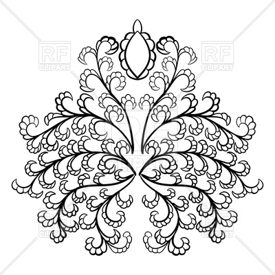 400x400 Emblem In Damask Style Royalty Free Vector Clip Art Image