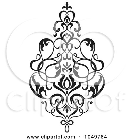 450x470 Royalty Free (Rf) Clip Art Illustration Of A Black Vintage Elegant