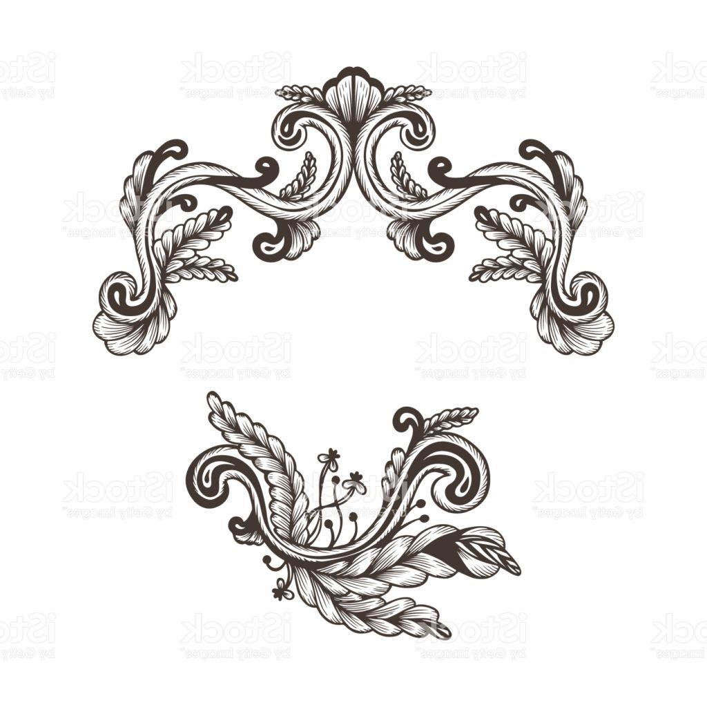 1024x1024 Best Hand Drawn Vintage Damask Ornamental Elements For Design