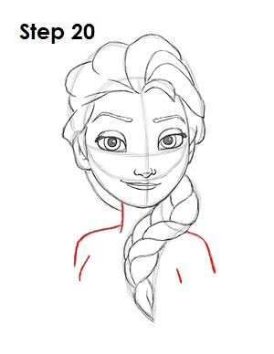300x388 Draw Elsa Frozen Step 20 Crafts For The Gals Elsa