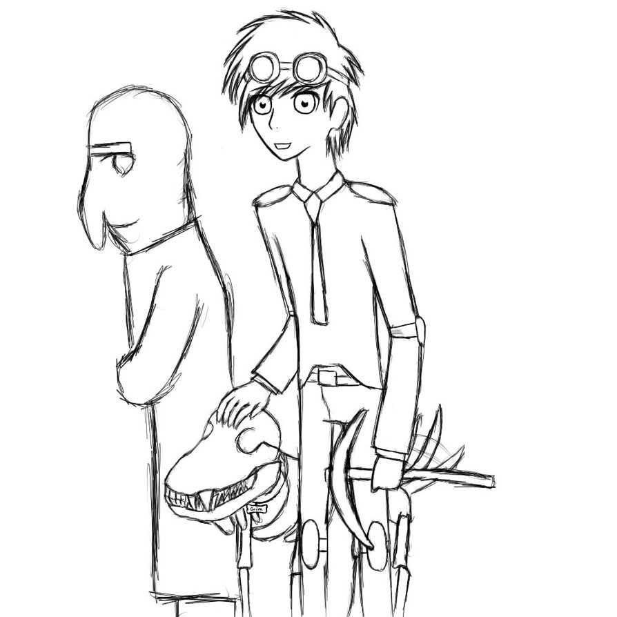 894x894 Dantdm, Grim, And Dr Trayaurus Sketch By Creepyzelderp