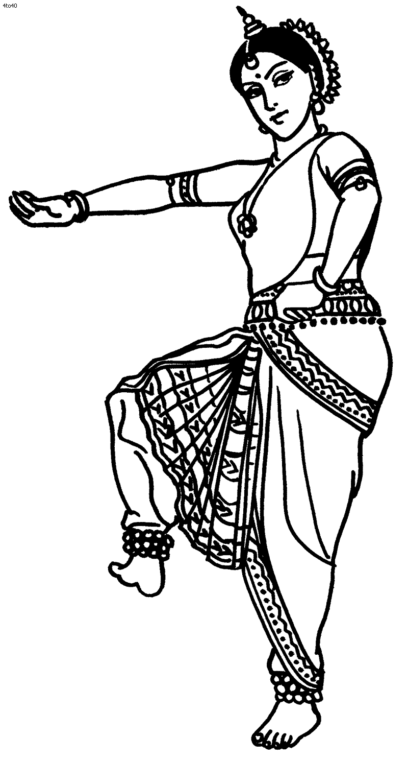 800x1492 Great Website With Tons Of Indian Folk Dance Coloring Pages