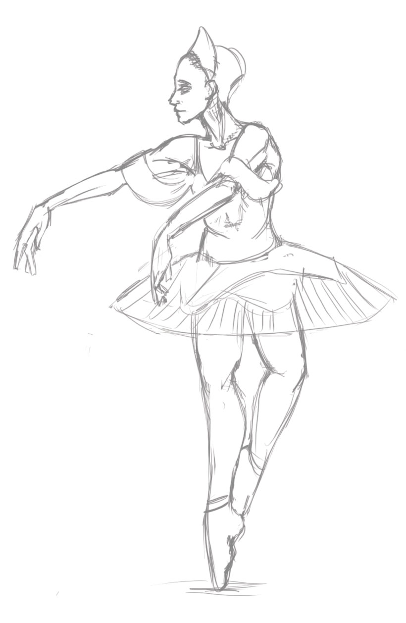 820x1258 Figure Drawing Ballerina By Romanjones