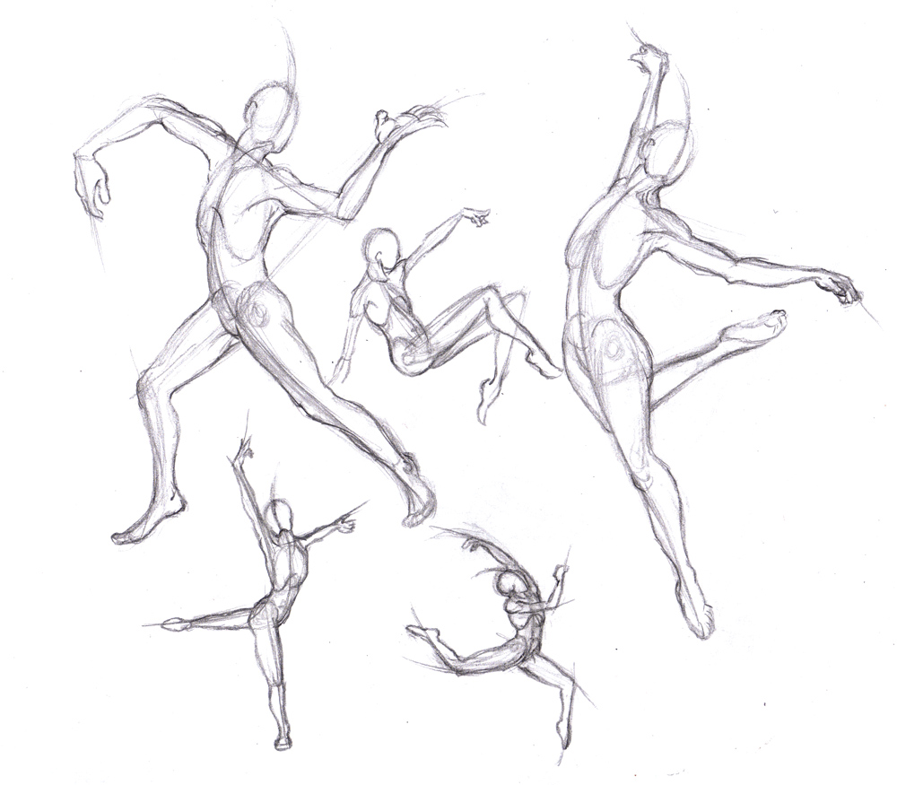 1000x875 Scribble Gesture Stick Figure Drawings