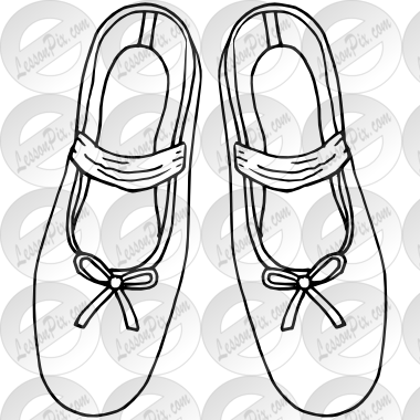 380x380 Dance Shoes Outline For Classroom Therapy Use