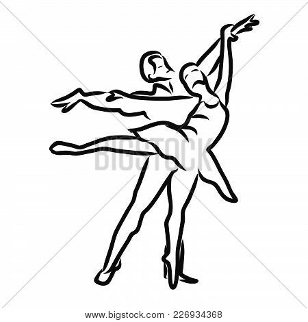 450x470 Graphic Sketch Woman Man Dancers. Vector Amp Photo Bigstock