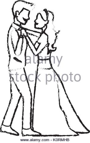 295x470 A Vector Illustration Of Bride And Groom Dancing Their First Dance
