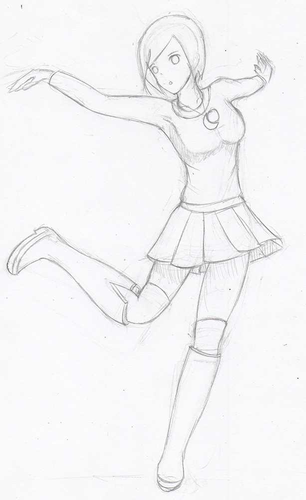 613x1000 Dancing Anime Girl By Delta297