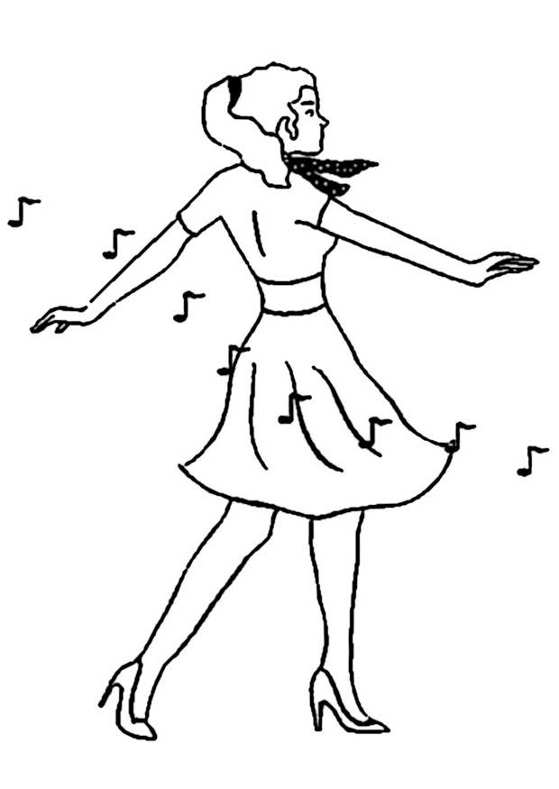 620x875 Coloring Page Dancing Girl