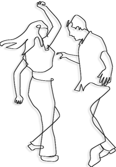 400x574 Wire Mural Propasal Drawing Of People Dancing Music Wire Art