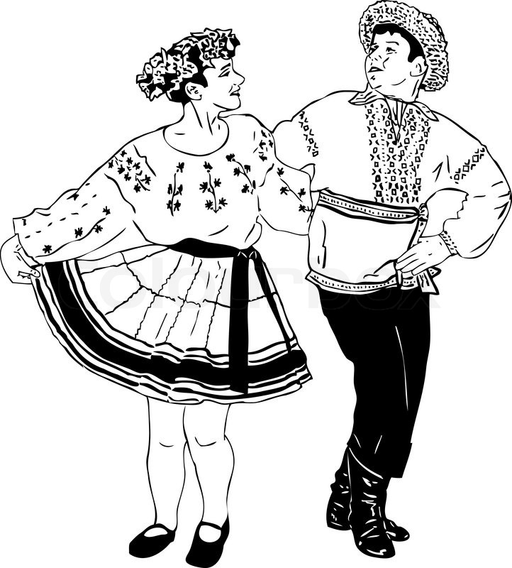 722x800 Black And White Picture Dancing Couple In Traditional Dress