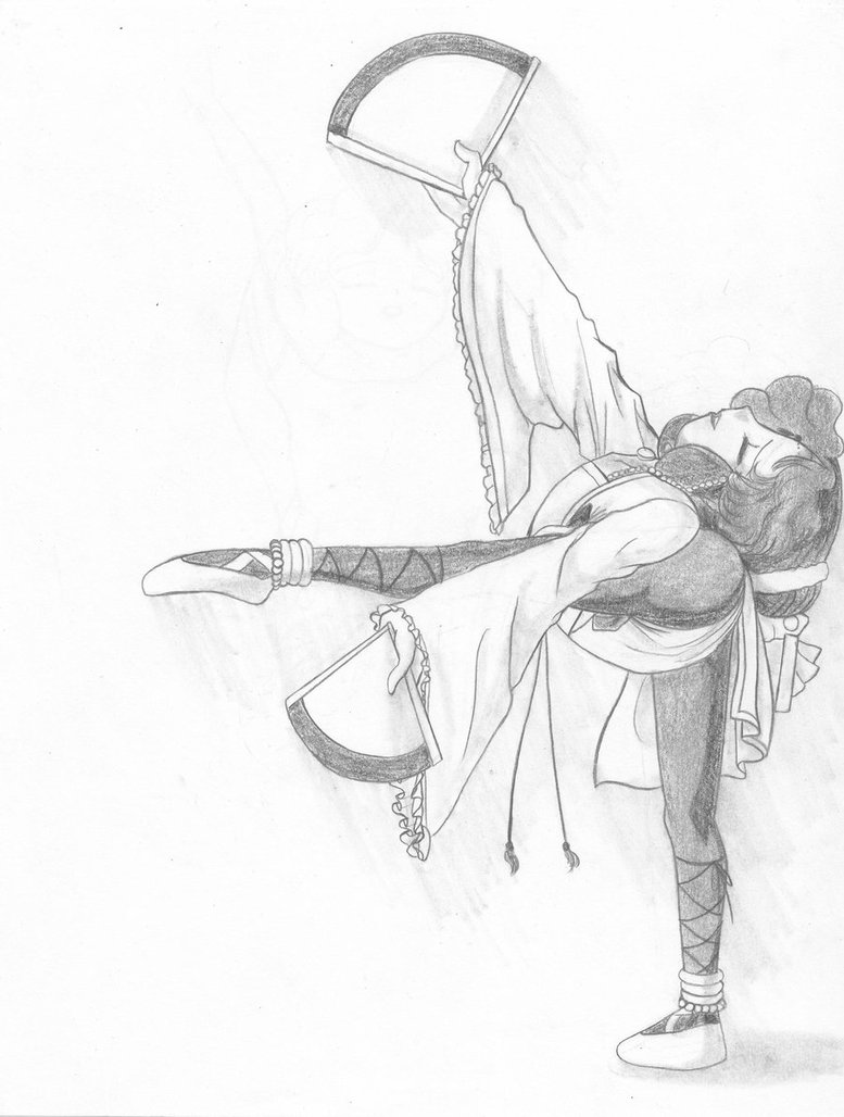 777x1028 Fan Dance Pose By Lalunafelis