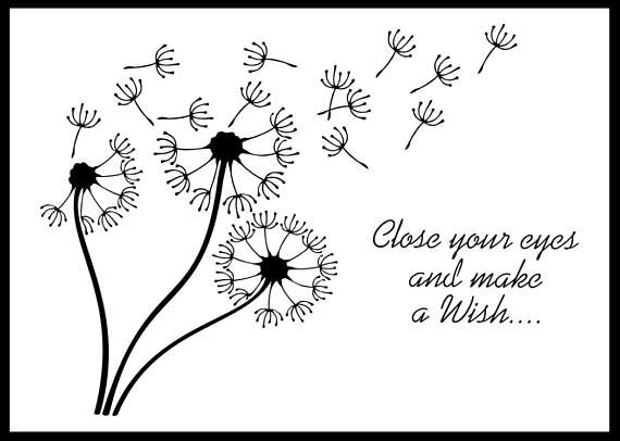 570x406 Make A Wish, Dandelion Stencil. Various Sizes. High Quality, 190
