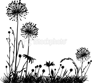 380x342 Drawn Dandelion Silhouette
