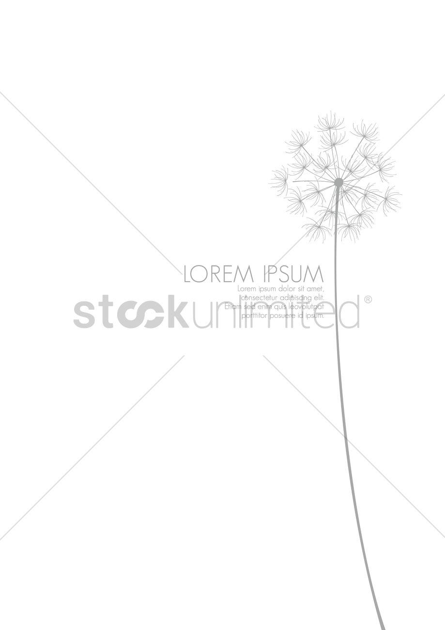 919x1300 Simple Background With A Dandelion Vector Image
