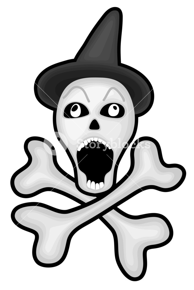 669x1000 Danger Sign Halloween Skull Royalty Free Stock Image