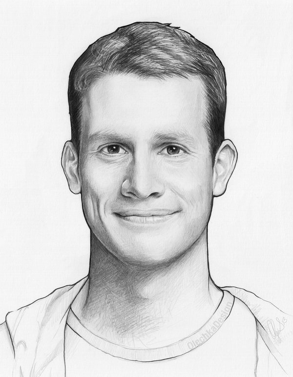 600x771 Daniel Tosh Drawing By Olechka01