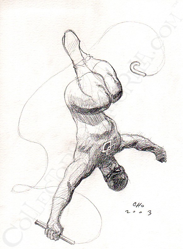 582x792 Daredevil Drawing Original Art Signed By Frank Cho