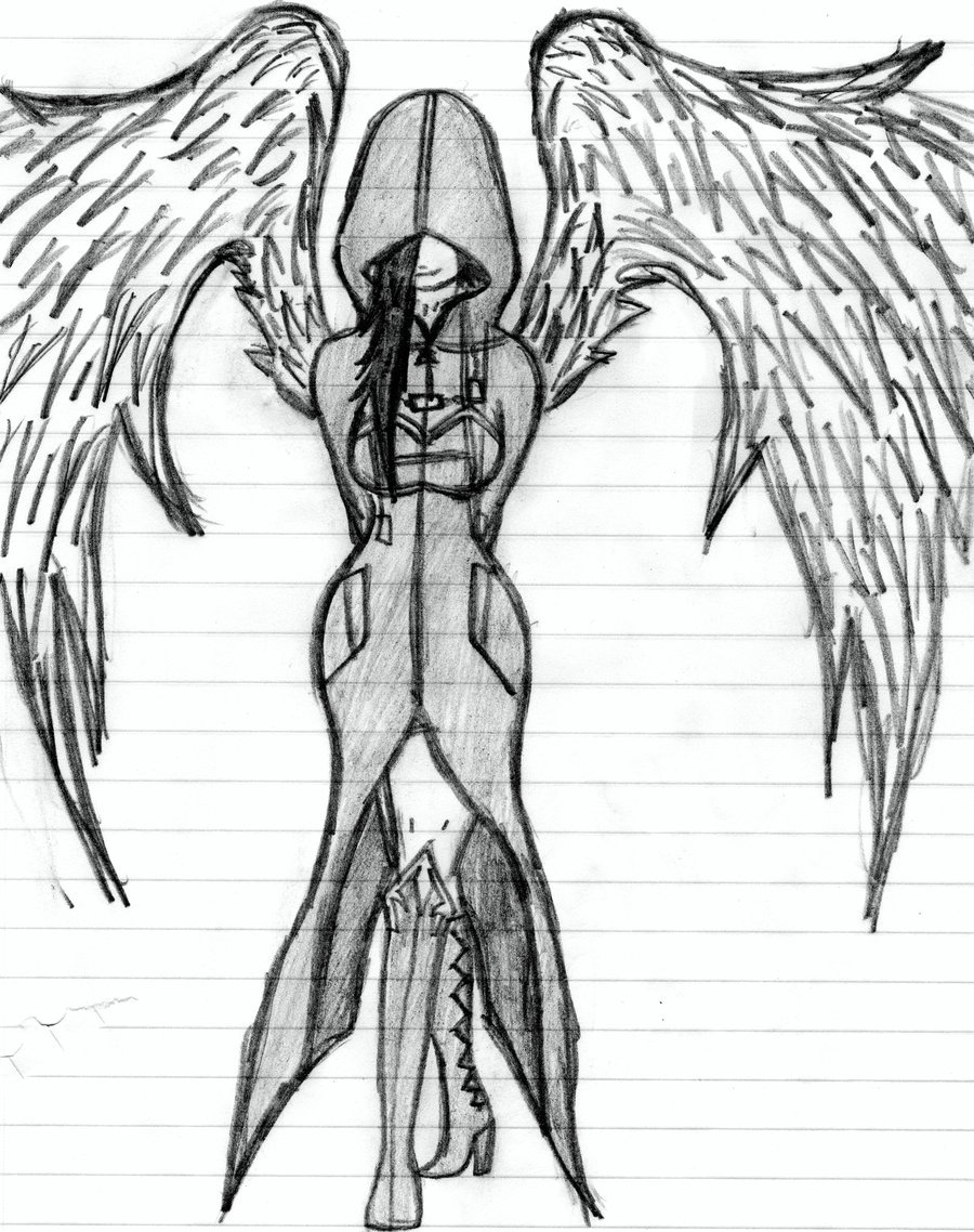 900x1138 Drawing Of A Dark Angel The Dark Angelnerosaix