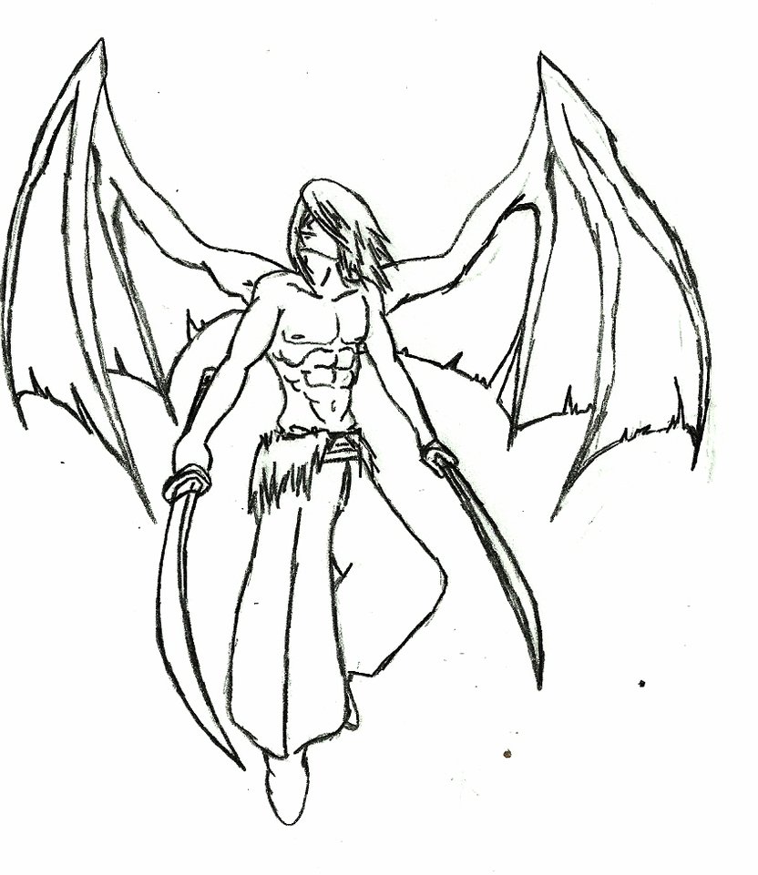 832x961 Dark Angel Sketch By Nartox101