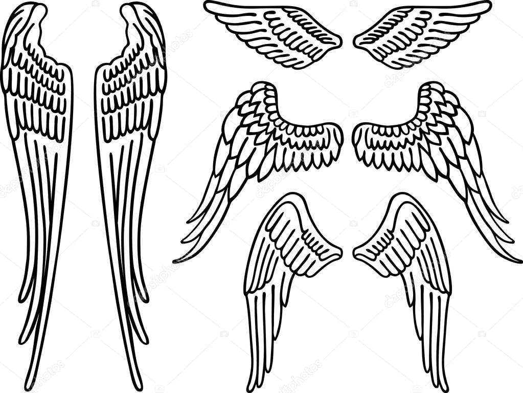 1023x768 Angel Wings Stock Vectors, Royalty Free Angel Wings Illustrations