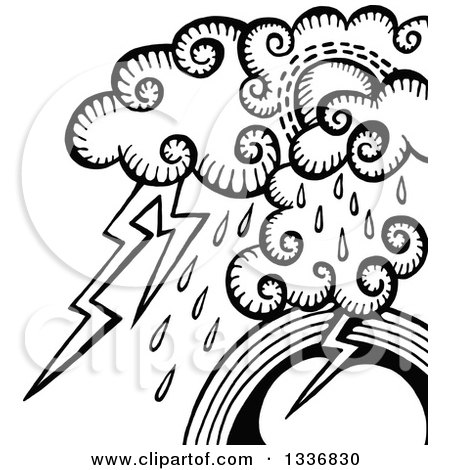 450x470 Royalty Free (Rf) Lightning Storm Clipart, Illustrations, Vector